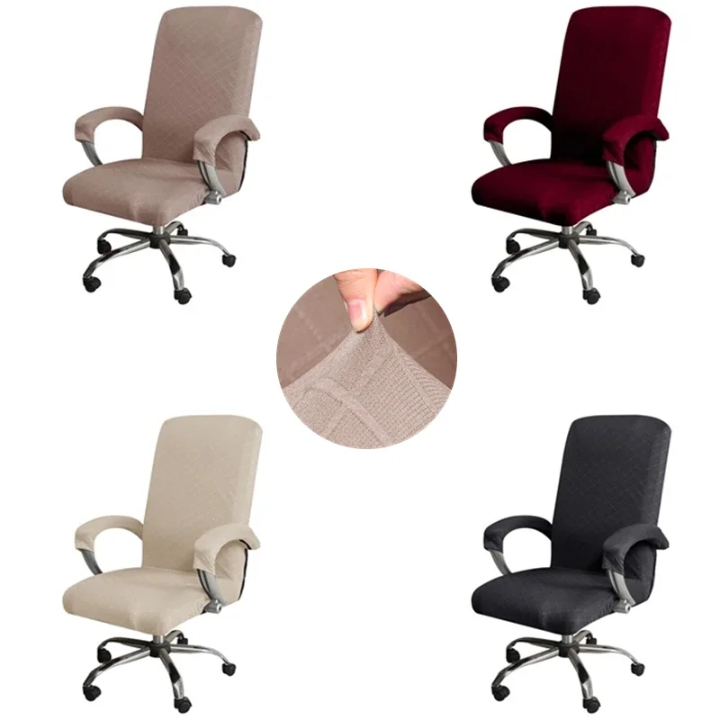 Water Repellent Computer Chair Cover Stretch Office Chairs Covers Dustproof Gaming Armchair Slipcover with Armrest Slipcovers