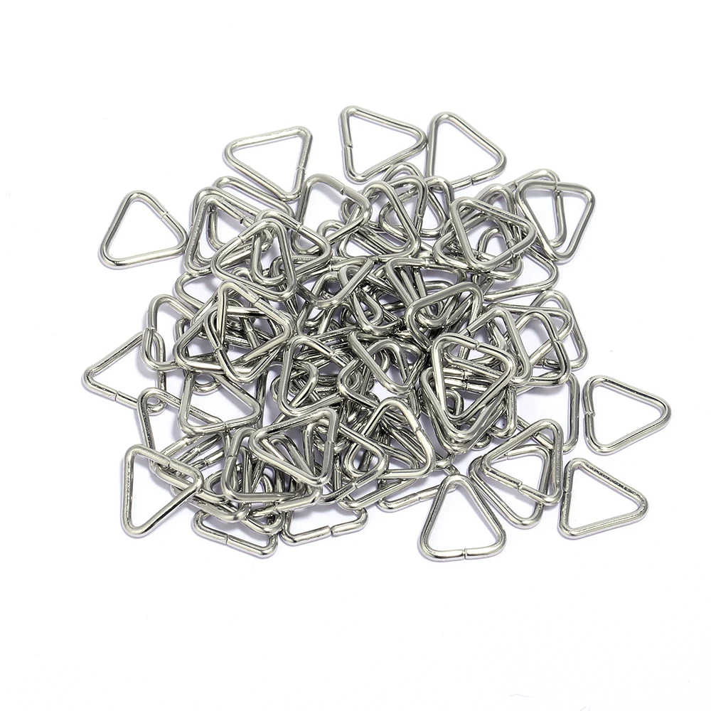 100Pcs Stainless Steel 6/8/10MM Triangle Open Jump Ring Tone Split Rings Connectors Clasps Hooks for DIY Jewelry Making Crafts