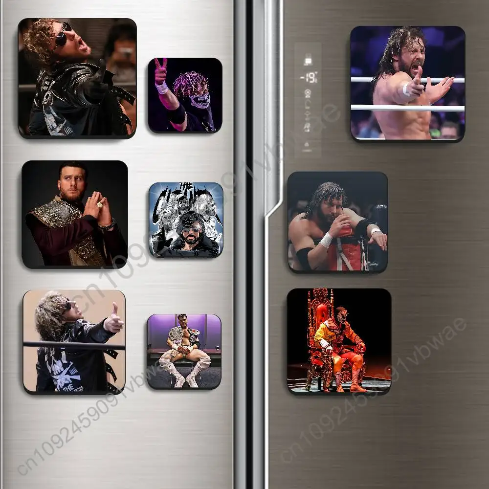 

game MJF Cleaner Kenny Omega Black Square Plastic Fridge Magnet, for Magnetic, No Trace Left, Durable, Smooth and Textured