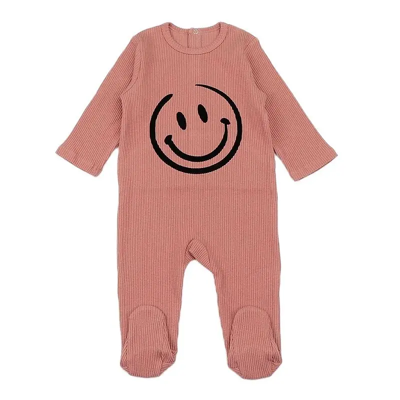 Baby romper kids clothes long sleeves pajamas baby overalls Stitching color boy girls clothes footies autumn winter romper