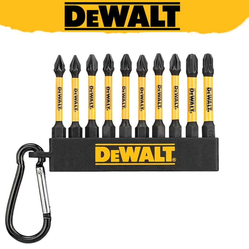 DEWALT DT7274 PZ1 PZ2 PH2 57mm FLEXTORQ Screw Driving Keyring 10PCS Multifunctional Portable Power Tool Accessories