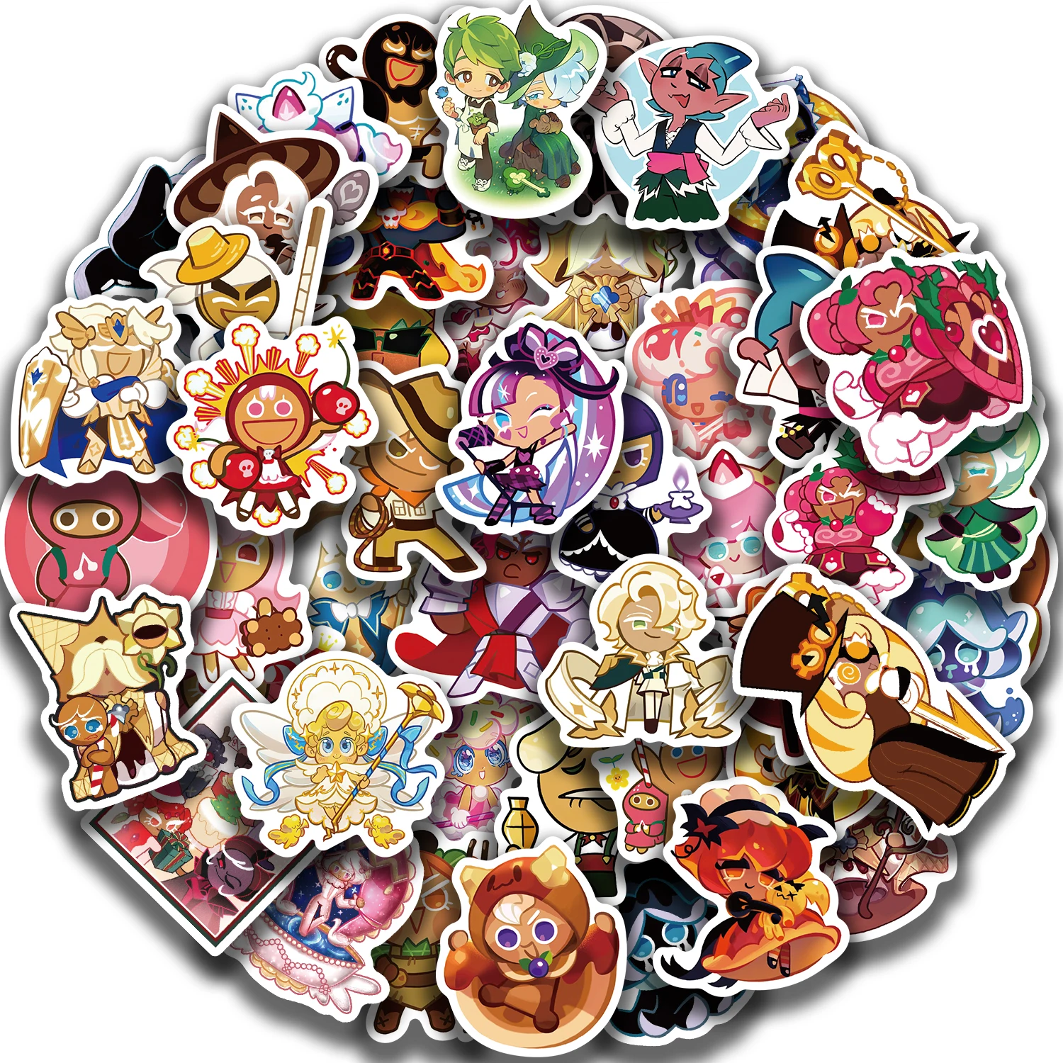 50PCS Cookie Run Kingdom Stickers Toys Skateboard Guitar Computer Refrigerator Desk Cartoon Cute Creative Graffiti Sticker