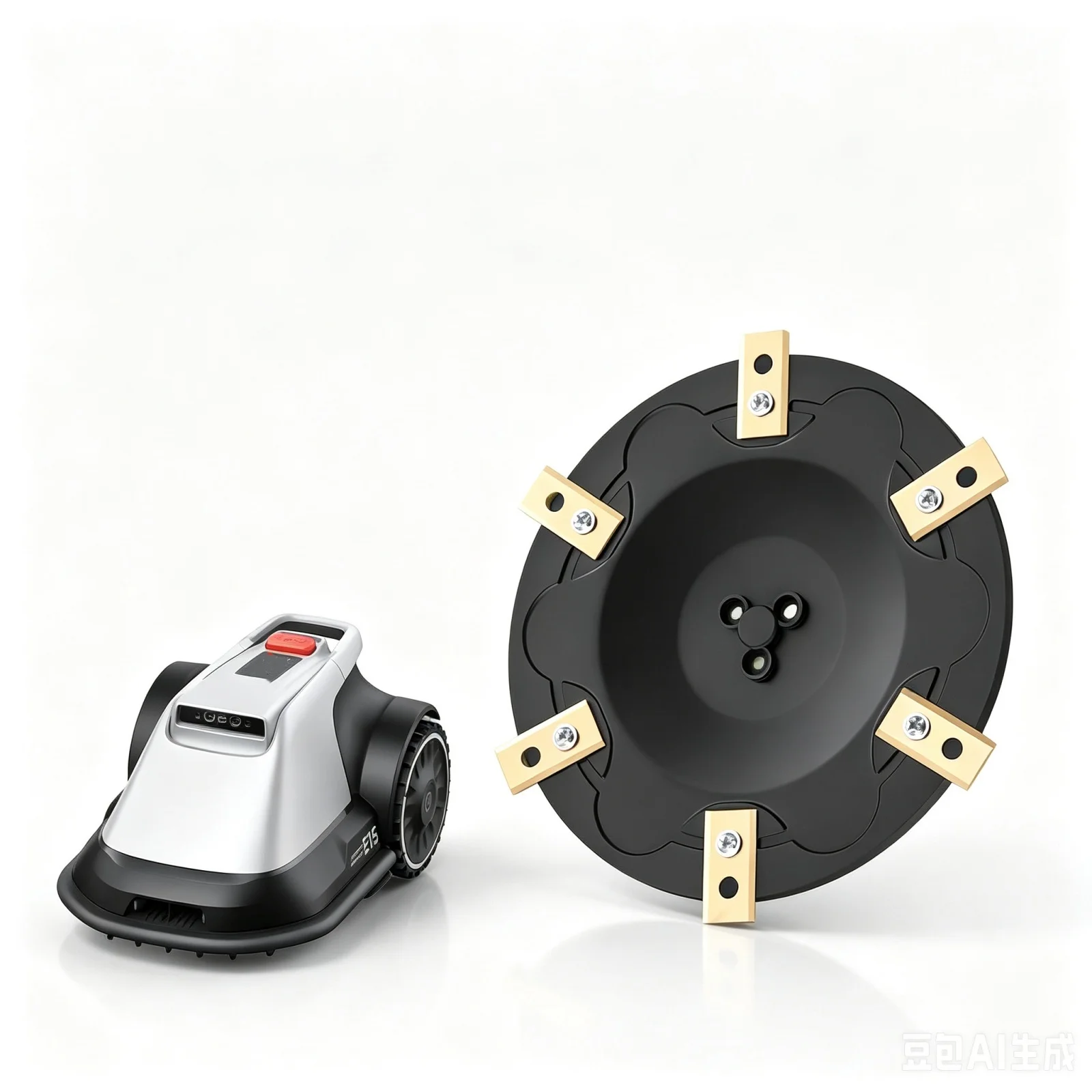 Robotic Lawnmower Disc Assembly with 6 Titanium Designed for Eufy E15 E18 and For TerraMow Models V600 V1000 S800 S1200
