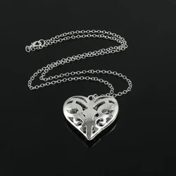The Vampire Diaries Necklace Originals Family Caroline Forbes Filigree Heart Locket Real Vervain Fashion Pendant Jewelry