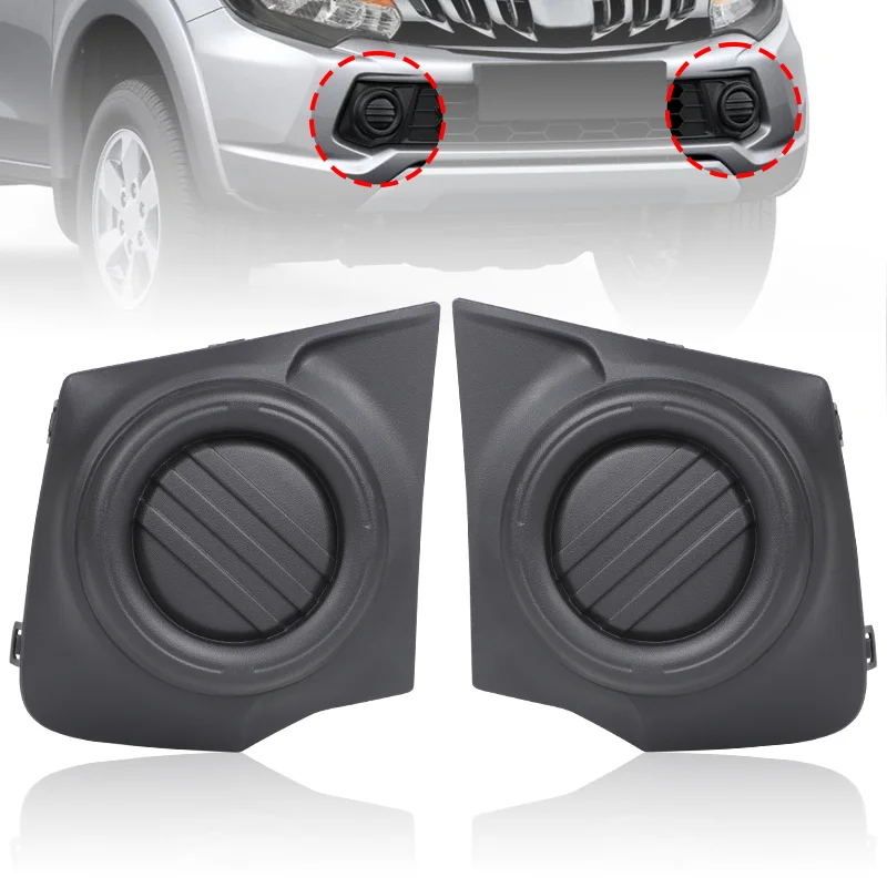 20188321A599 Front Bumper Fog Light Lamp Cover Bezel For Mitsubishi L200 Triton MQ MR 2015 2016 2017 2018 Fog Lamp Frame Grille