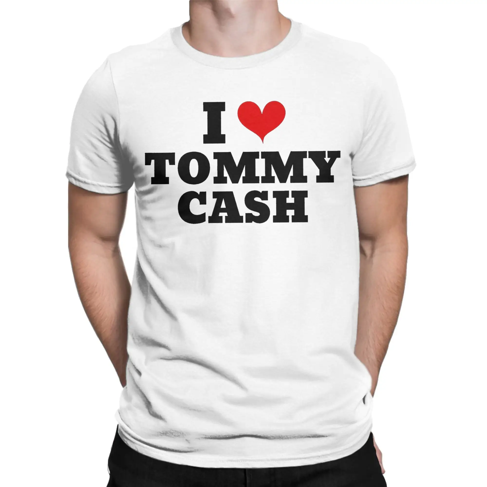 Мужская женская футболка европейского стандарта Эстонии 2025 - I Love Tommy Cash, футболка из чистого хлопка с графическим принтом, верхняя одежда
