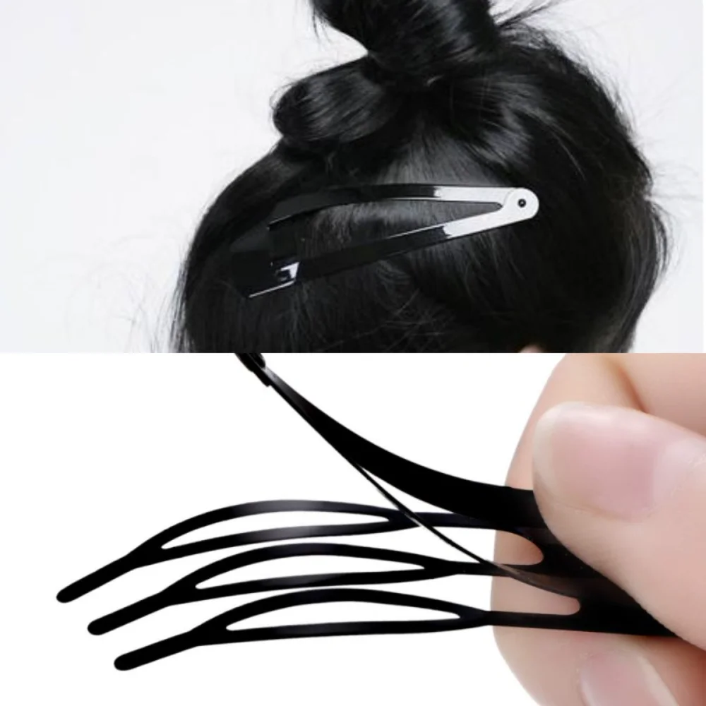 5szt/lot Black Metal Updo Hair Pins Hair Organizer Hairpin Click Clacks Snap Hair Clips Nakrycia głowy dla kobiet Narzędzia do stylizacji mody