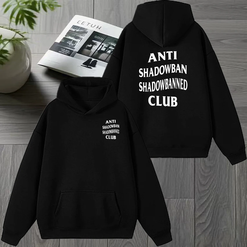 

Shadowbanned Club Brothers in Arms Loose Hoodies Men Women Clothing Fleece Hooded Goth Sweatshirt Vintage Casual Pullover Unisex