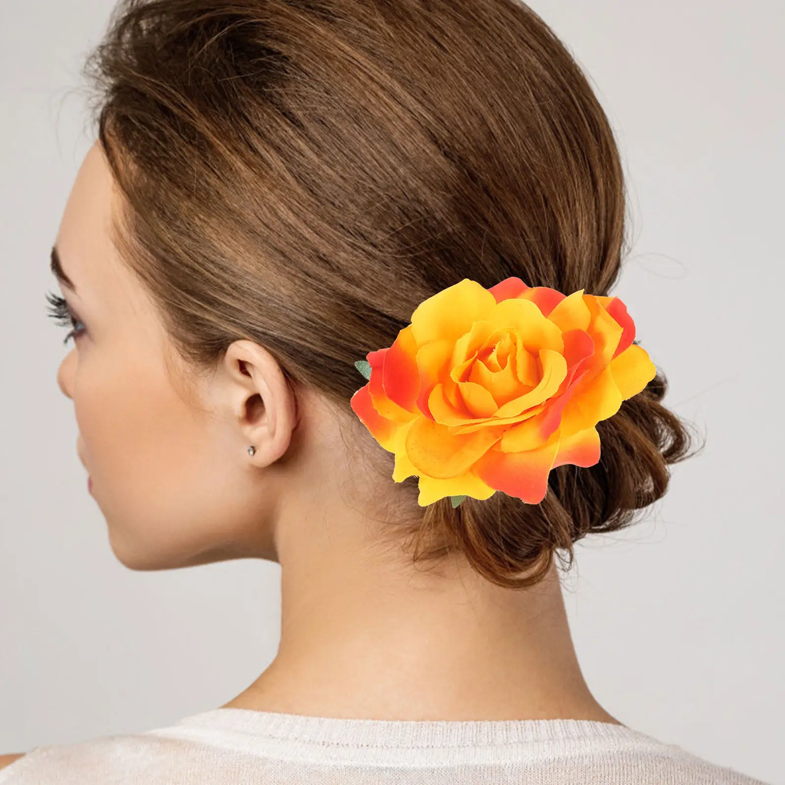 

Заколка-брошь для волос в виде розы 2-в-1, искусственная цветочная заколка для женщин и девушек, украшение для головы, аксессуар для одежды, для выпускного вечера и вечеринок