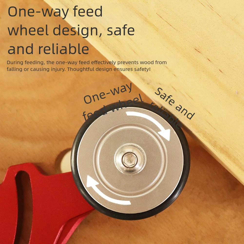 

One Way Woodworking Table Saw Pressure Wheel Dual Roller Feed Tool For Router Table Saws Band Saws With T-slot Nuts Workshop