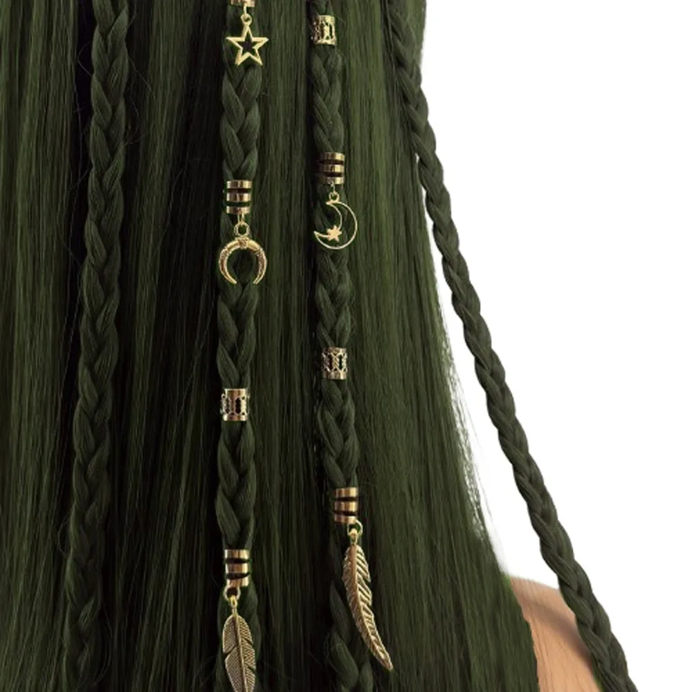 26pcs Dread Locks Hollow Out Hair Ring Metal Cuff Clips Hair Braiding Dreadlocks Beads Dirty Braids Multi Style Hair Braid Tubes