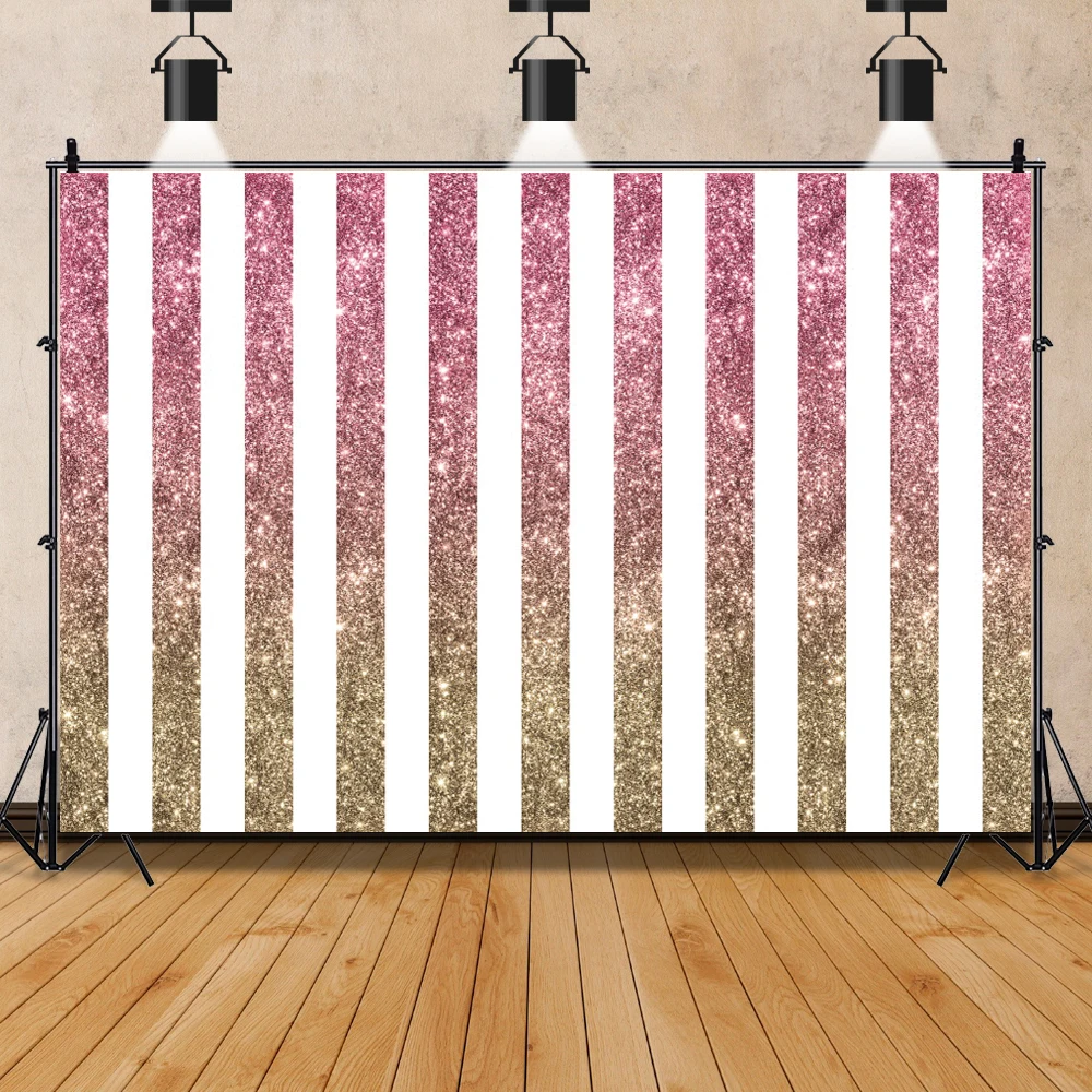 Black White Stripes Backgrounds For Photography Rose Flowers Birthday Party Banner Baby Photo Backdrops Photocall Photo Studio