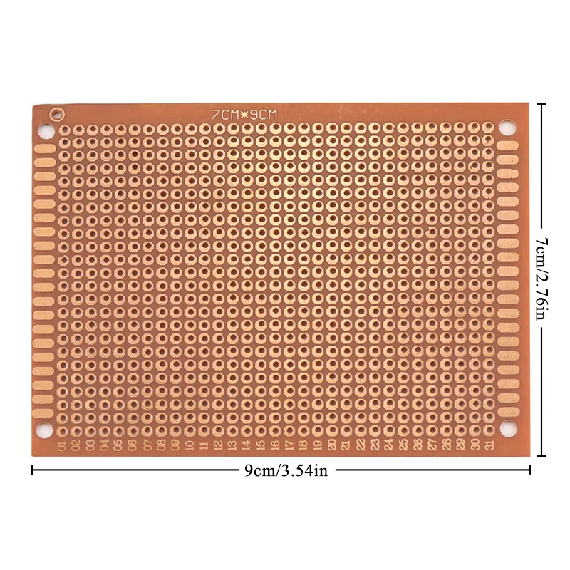 5PCS PCB 7x9CM Prototype Board DIY Universal Circuit Board 7*9CM Thick 1.2MM Single Sided Experimental Bakelite Copper Plate image 2