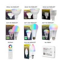 MiBoxer 4W 5W 6W 9W 12W Led Bulb GU10 E27 Led Light Smart 2.4G RF Wireless WiFi Remote Control CCT RGB+CCT Mi-Light LED Lamp