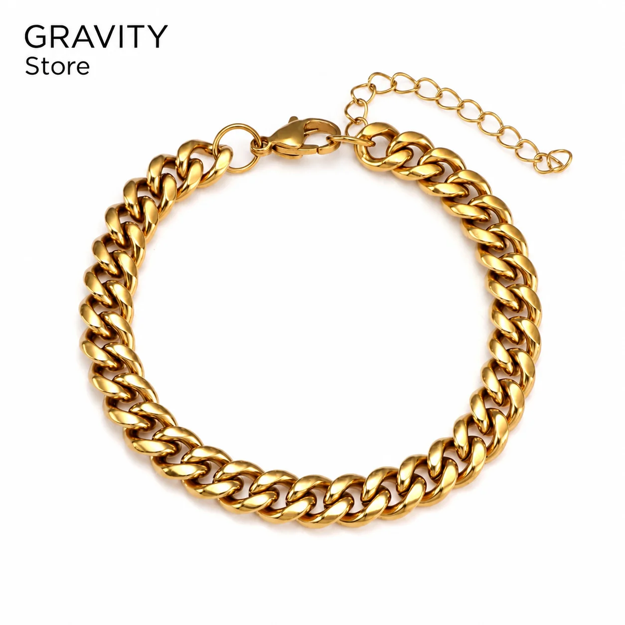 New Trendy Cuban Chain Men Bracelet Classic Stainless Steel 6/8mm Width Chain Bracelet For Men Women Jewelry Gift