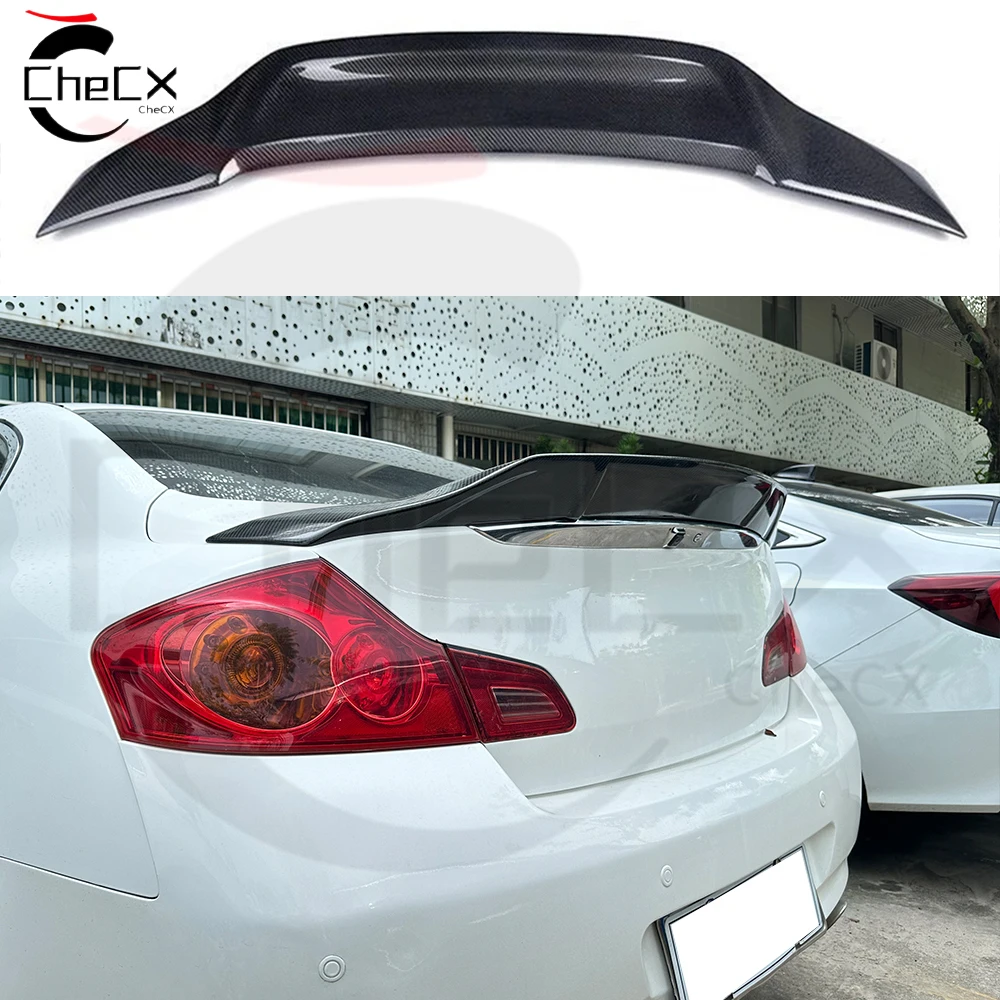 

For Infiniti G25 G35 G37 Q40 4 Door Sedan 2007 To 2015 Rear Trunk Spoiler High Quality Forged Real Carbon Fiber Spoiler