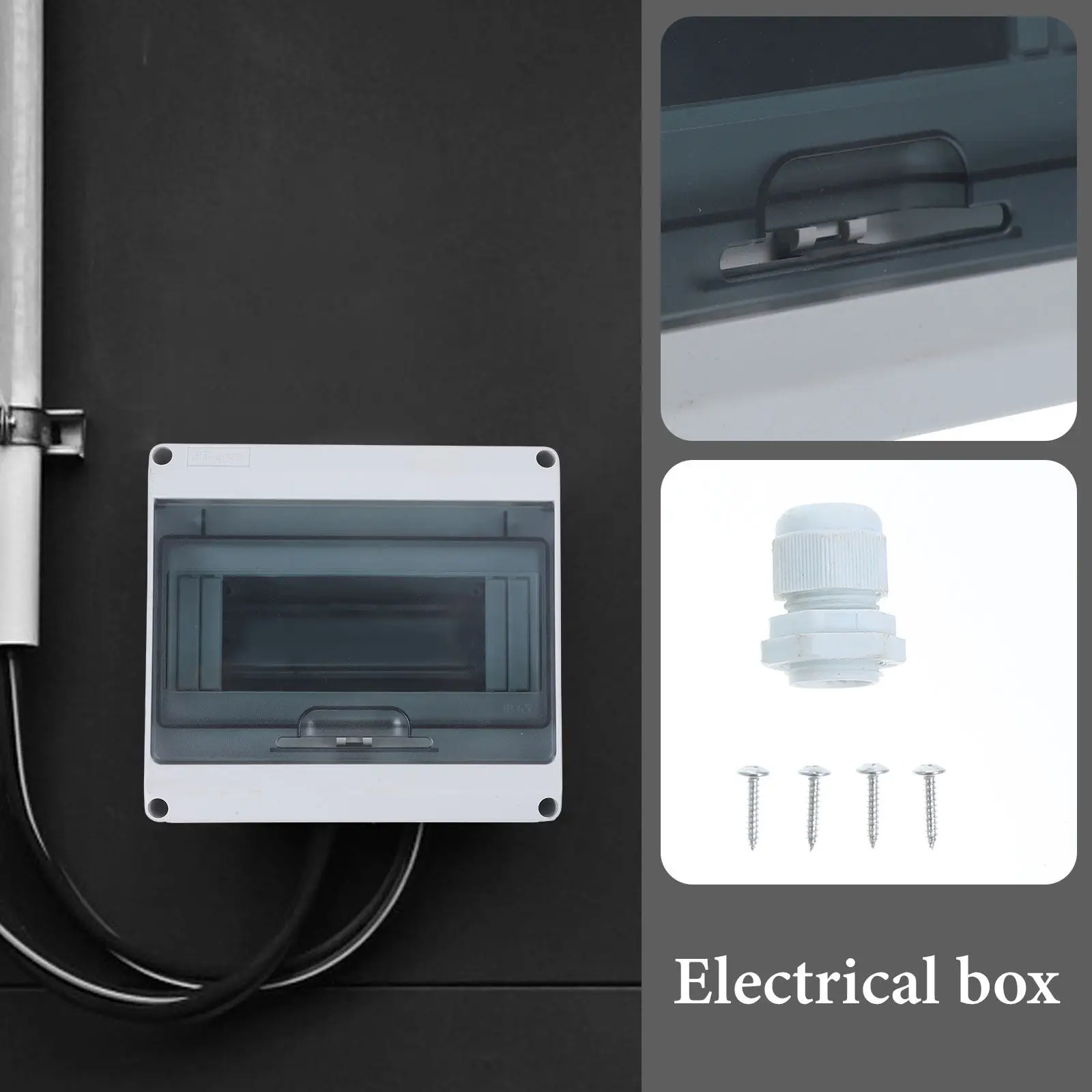 Breaker Box Waterproof 8-Way Circuit Breaker Distribution Protection Case Electric Enclosure Outdoor Electrical Panel Box Cover