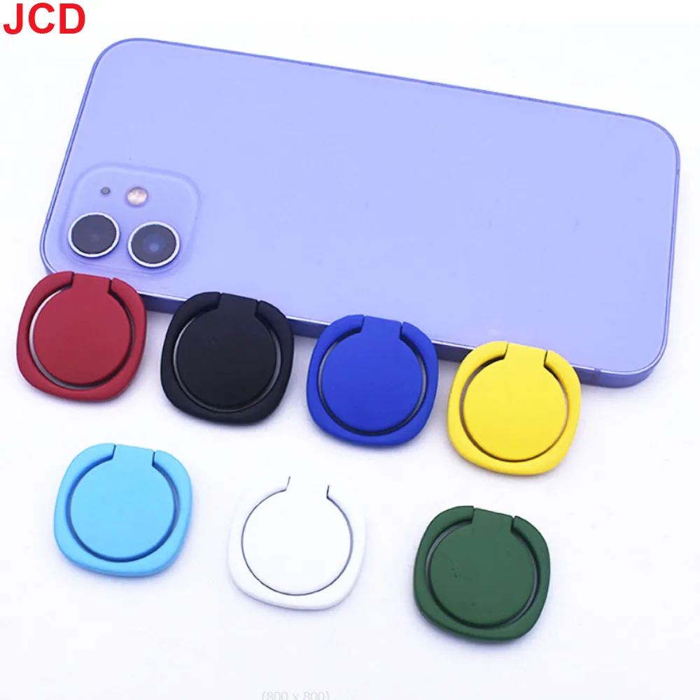 JCD 2pc Luxury Metal Mobile Phone Socket Holder Universal 360 Degree Rotation Finger Ring Support Car Bracket Stand Accessories