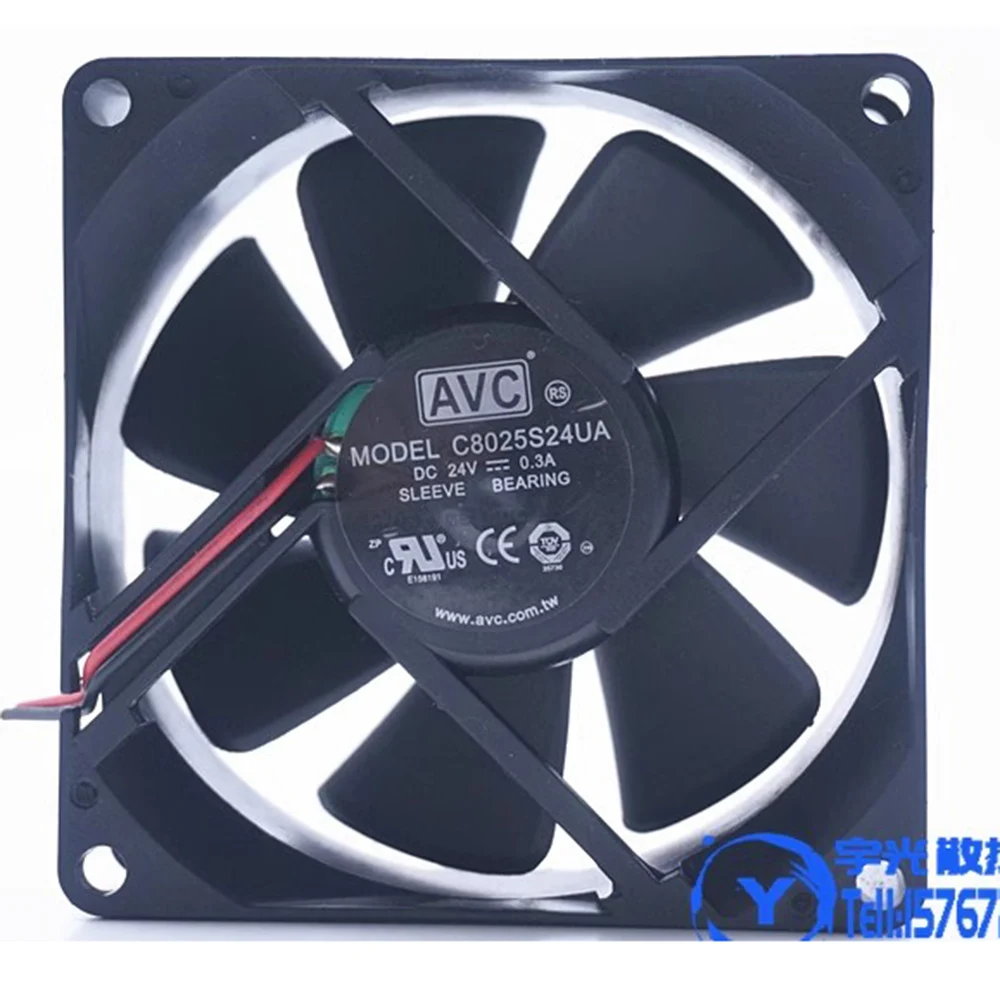 

for AVC server inverter blower cooling cooler C8025S24UA 24V 0.3A 8cm 8025 80x80x25mm 80mm