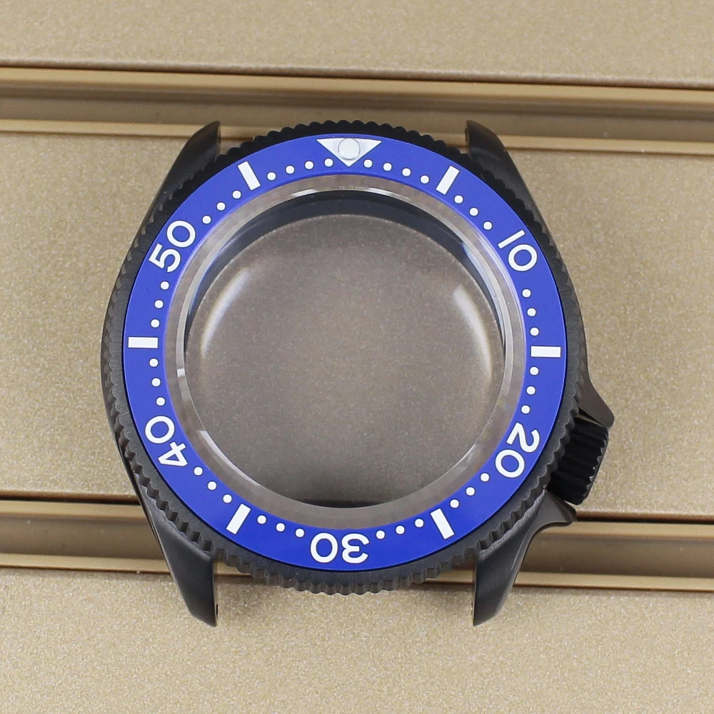 

Black 38mm Watch Case Sapphire Glass Ceramic Bezel For SKX013 Seiko NH34 NH35 NH36/38 Movt 28.5mm Dial Glass Bottom Cover Parts