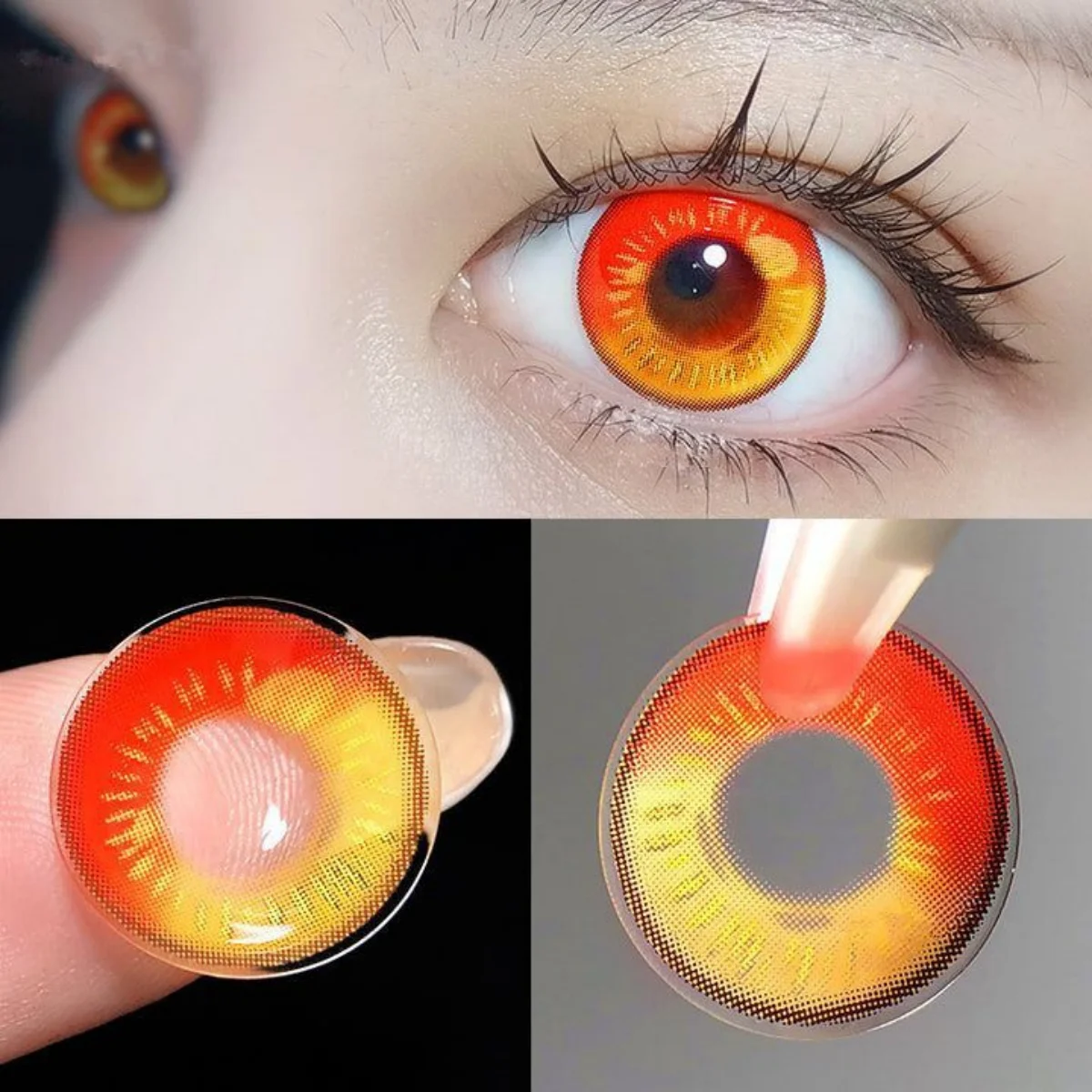 VISUASHOW Eye Beauty Farbige Kontaktlinsen Anime Cosplay Natürliche Weiche Linsen für Coser Tägliche Party Halloween Make-up Kontaktlinsen – Detail 10