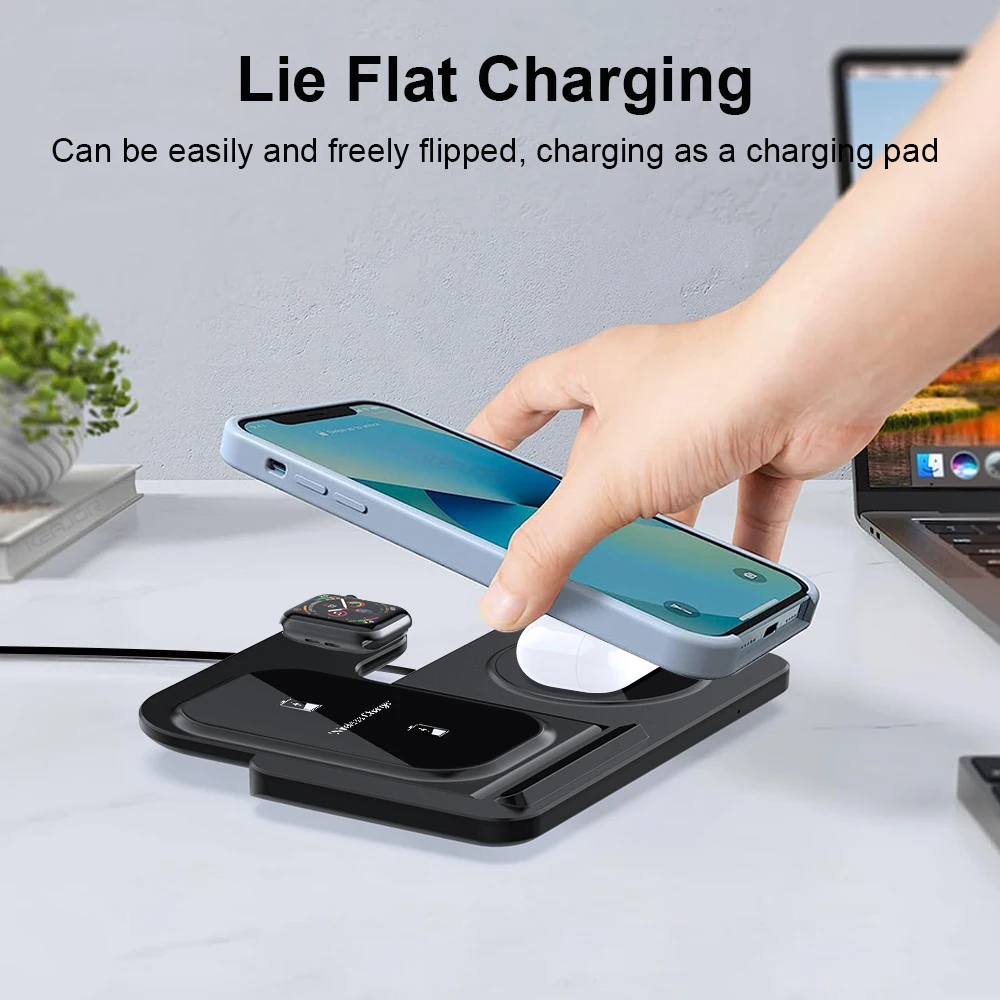 Wireless Charging Stand 3 in 1 Charging Station for iPhone 15 14 13 12 Wireless Charger Iphone IWatch 9 8 7 6 5 4 3 2 SE AirPods