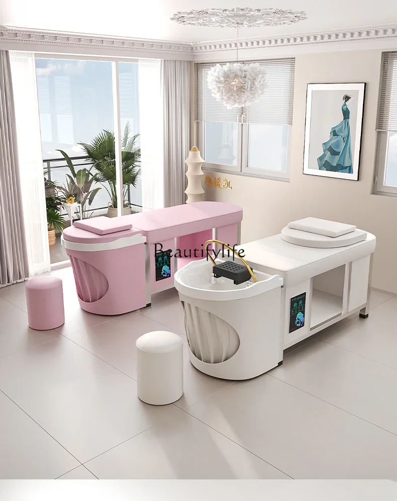 

09Thai hair treatment shampoo barber shop hair salon special reclining beauty salon massage bed