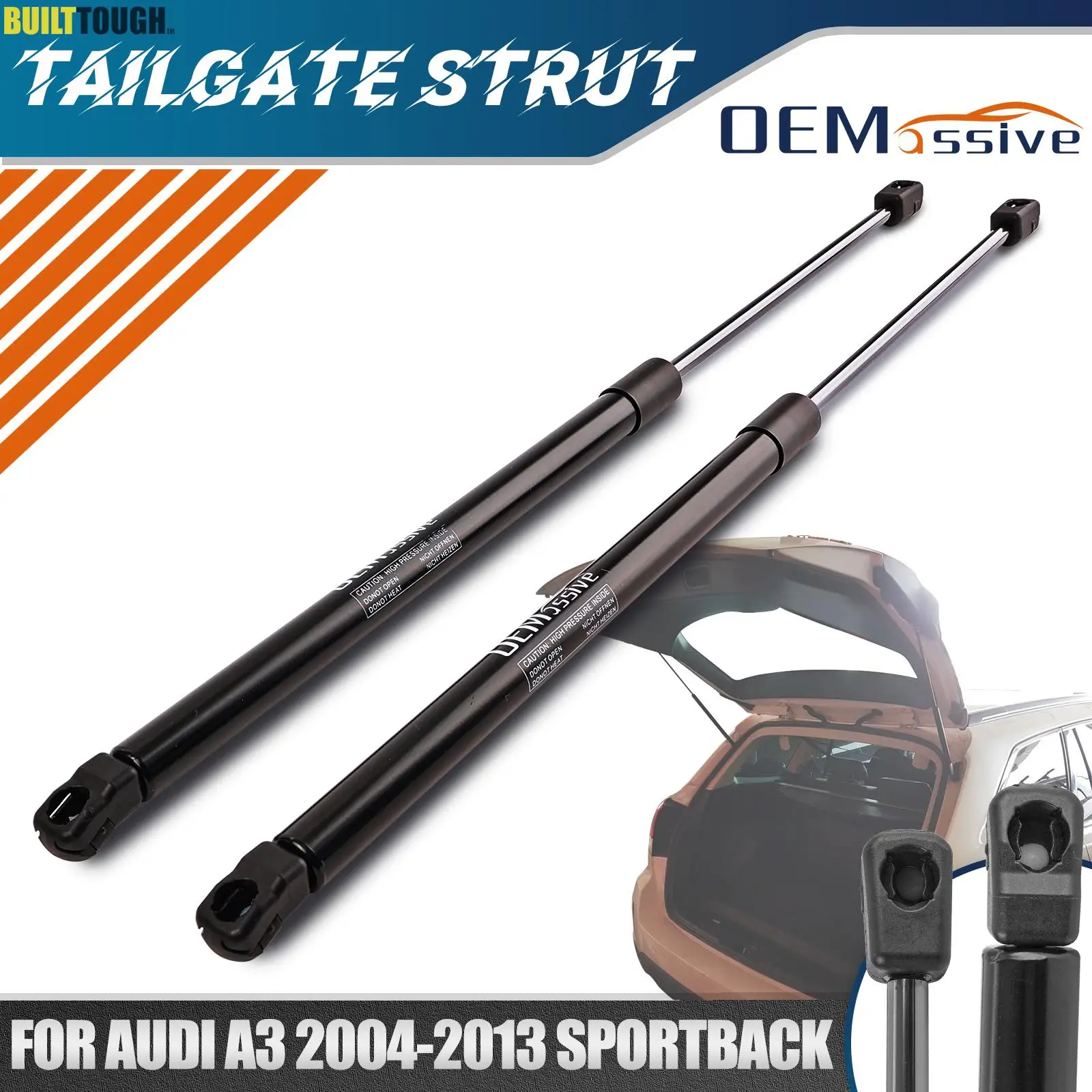 Sprężyna gazowa bagażnika 2 szt. Z amortyzatory wymiennym ramieniem do Audi A3 8P 8PA Sportback Hatchback 2004-2013 8 p4827552b