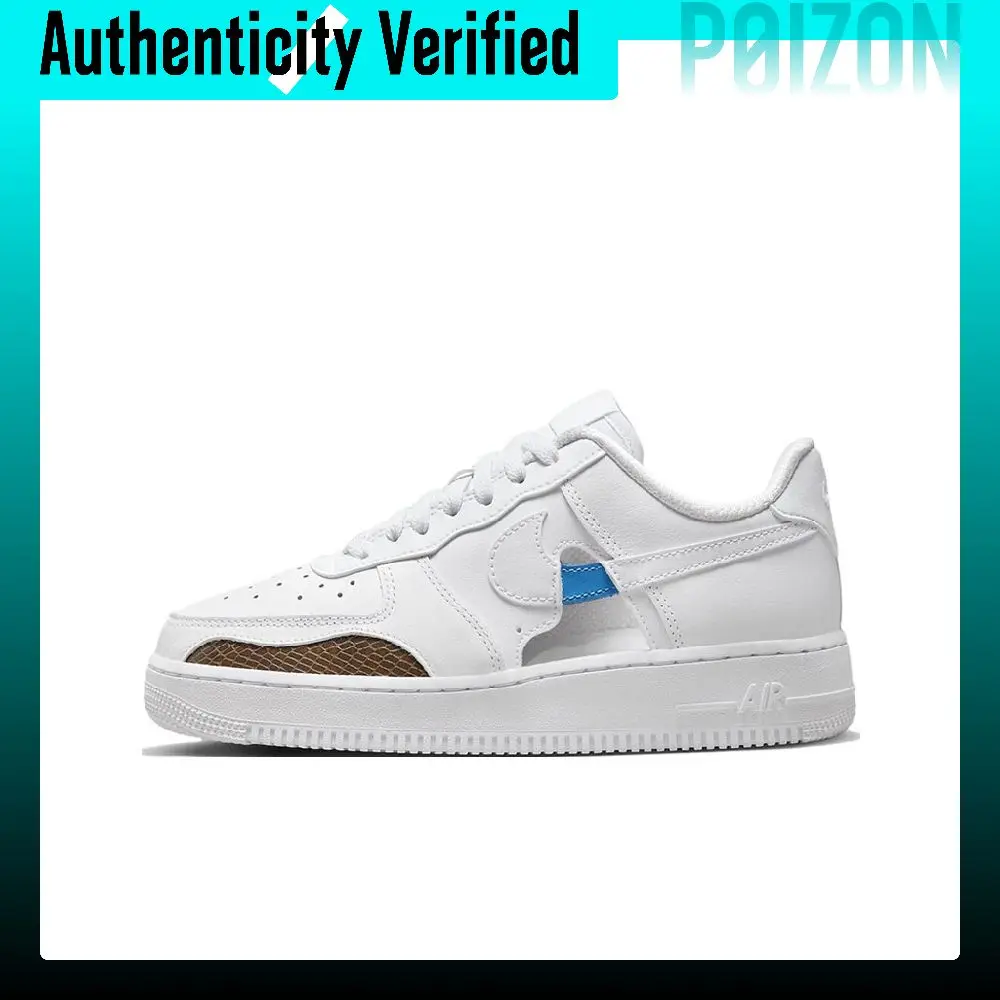 Nike Air Force 1 Skate Shoes Women's Low-top White/Blue FB1906-100