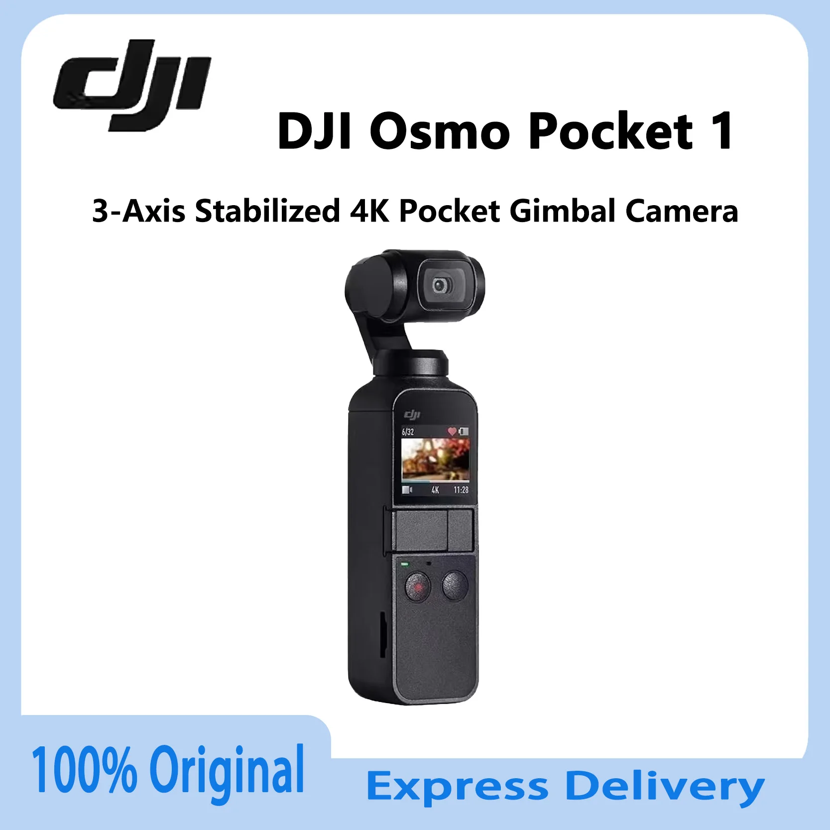 

Original DJI Osmo Pocket 1 Handheld Gimbal 3 Axis Anti Shake Compact HD Shooting Portable Mini Camera Travel Video Recorder
