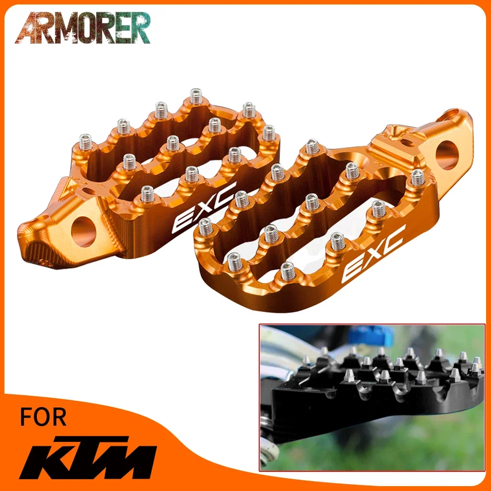 For KTM  EXC EXC-F EXC-TPI 125 250 300 450 530 125exc Motorcycle Foot Pegs Rest Footrests Pedals Accessries 2017 2018 2019 2020