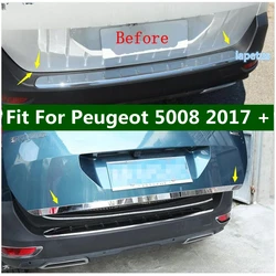 Stainless Steel Rear Hatch Trunk Door Lid Tailgate Body Molding For Peugeot 5008 2017 2018 2019 Accessories