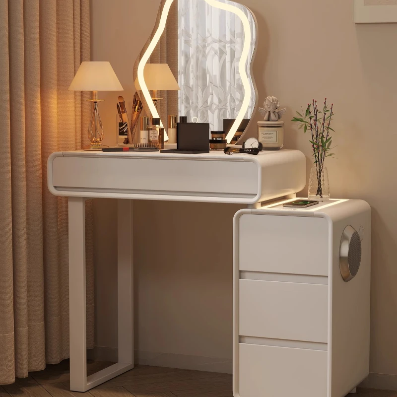 طاولات مكياج كبيرة بجانب السرير منضدة الزينة مرآة عتيقة منضدة الزينة ركن الخشب Tocadores De Maquillaje أثاث معكوسة