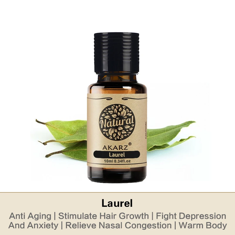 Laurel essential oil AKARZ body face skin care spa message fragrance lamp Aromatherapy Laurel oil