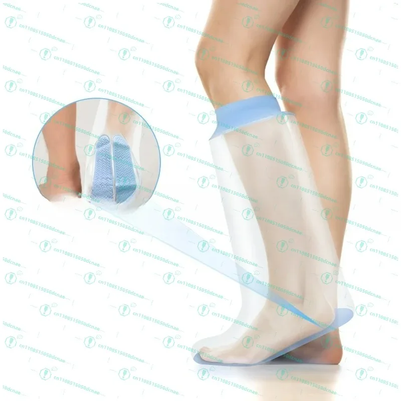 

Low temperature waterproof foot cover for shower adults, with non-slip bottom waterproof ankle cover to protect wounds