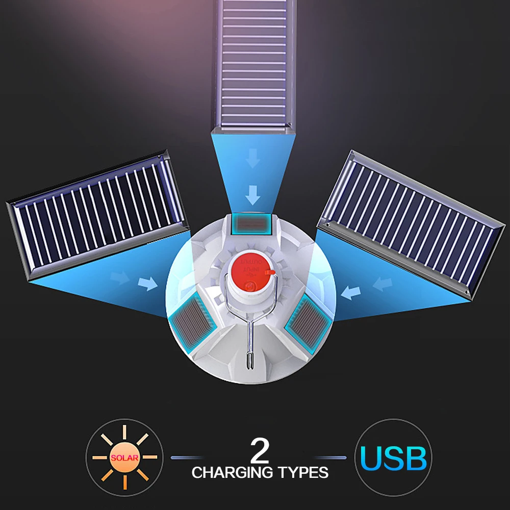 15W 110LM Portable Solar Power LED Bulb Solar Lamp Solar Energy Lamp Led Lighting LED Bulb for Outdoor Lighting Camp Tent