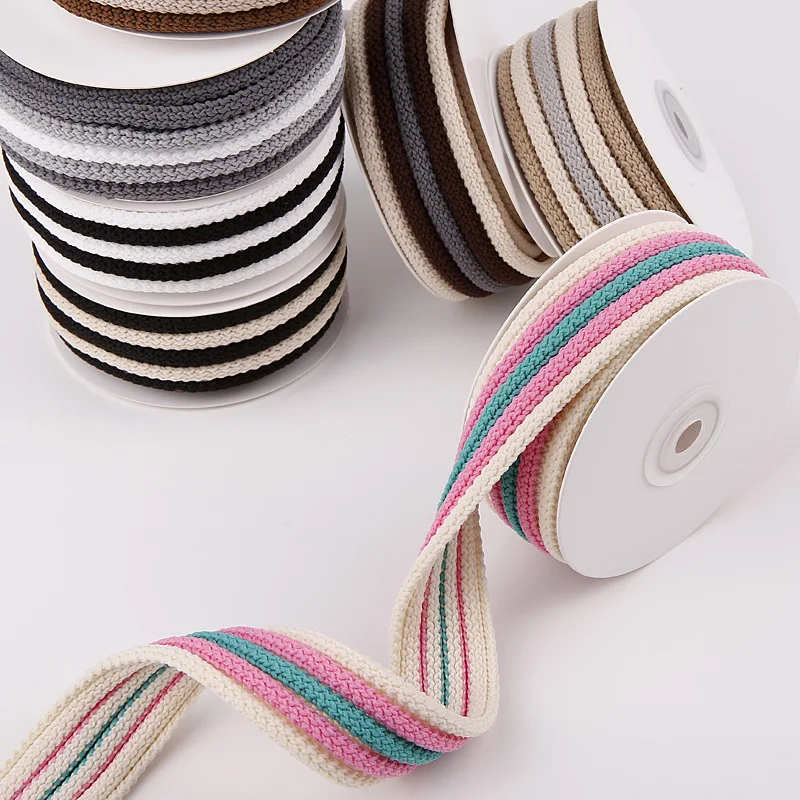 5 Yards 35MM Knit Stripe Colorful Ribbons Hair Bows DIY Crafts Handmade Accessories Clothing footwear Hat Materials