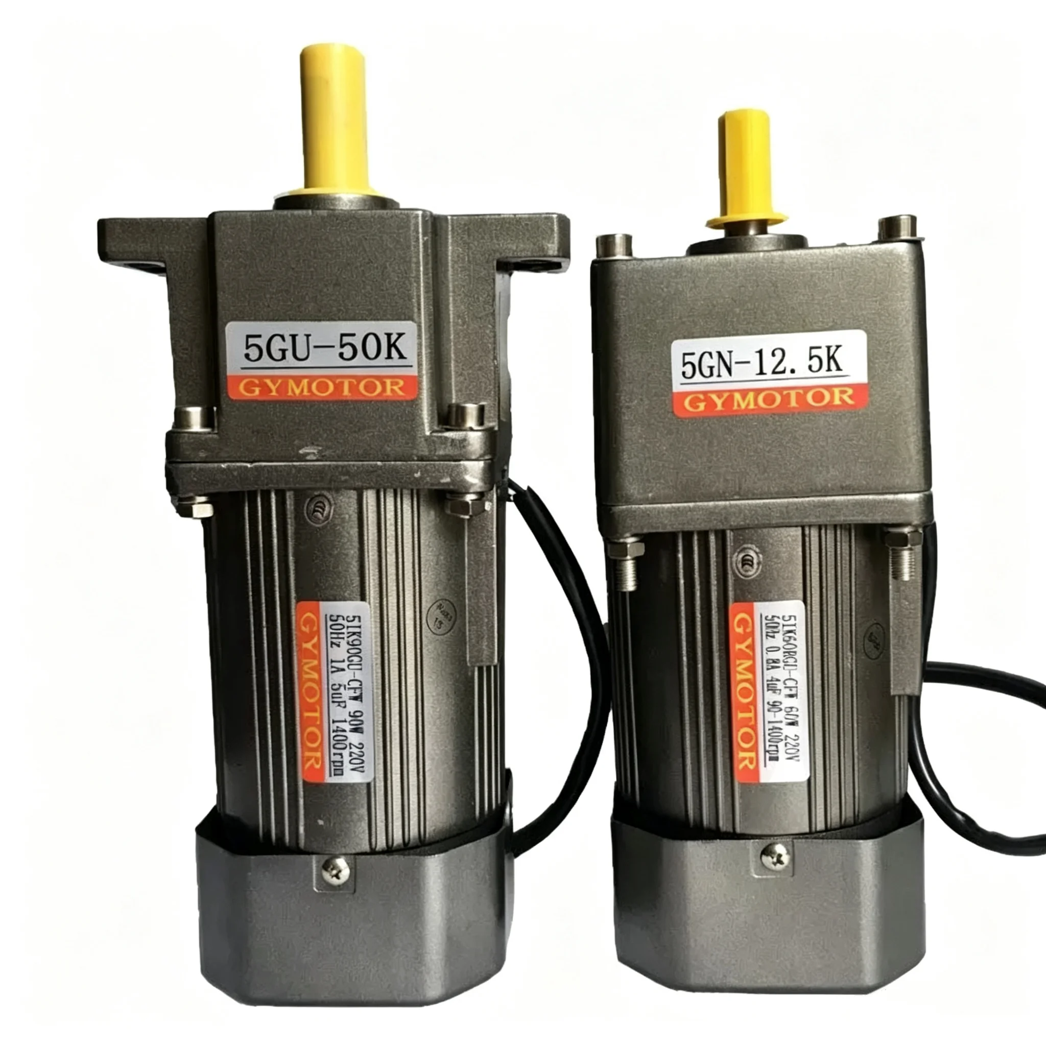 90W AC 220V Single-Phase Shaft 15mm Variabale / Adjustable-Speed 5GU Gearbox AC Gear Motor, Flange‑mounted/ Standard version
