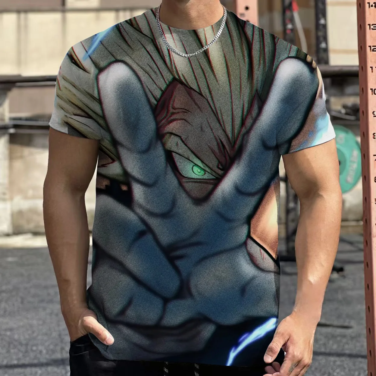 Men Clothing Short Sleeve Dragon Ball Z Shirt Oversized Men's T-shirt Streetwear Shirts New Tops Hip Hop Goku Fashion Vegeta Y2k