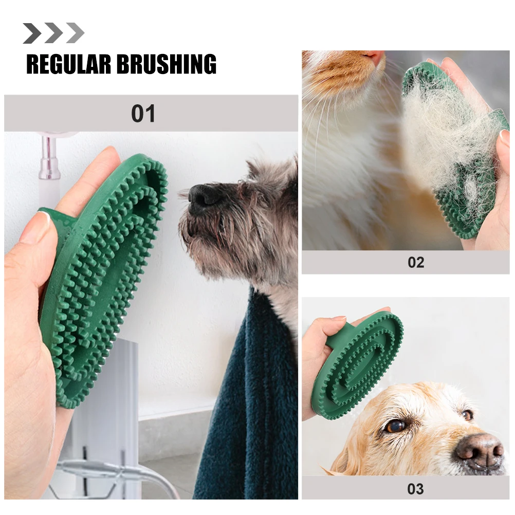 

Pet Cleaning Massage Gloves Bath Brush For Dogs Cats Large Size Puppy Bathing Supplies Dog Scrubber Curry Comb Brushes