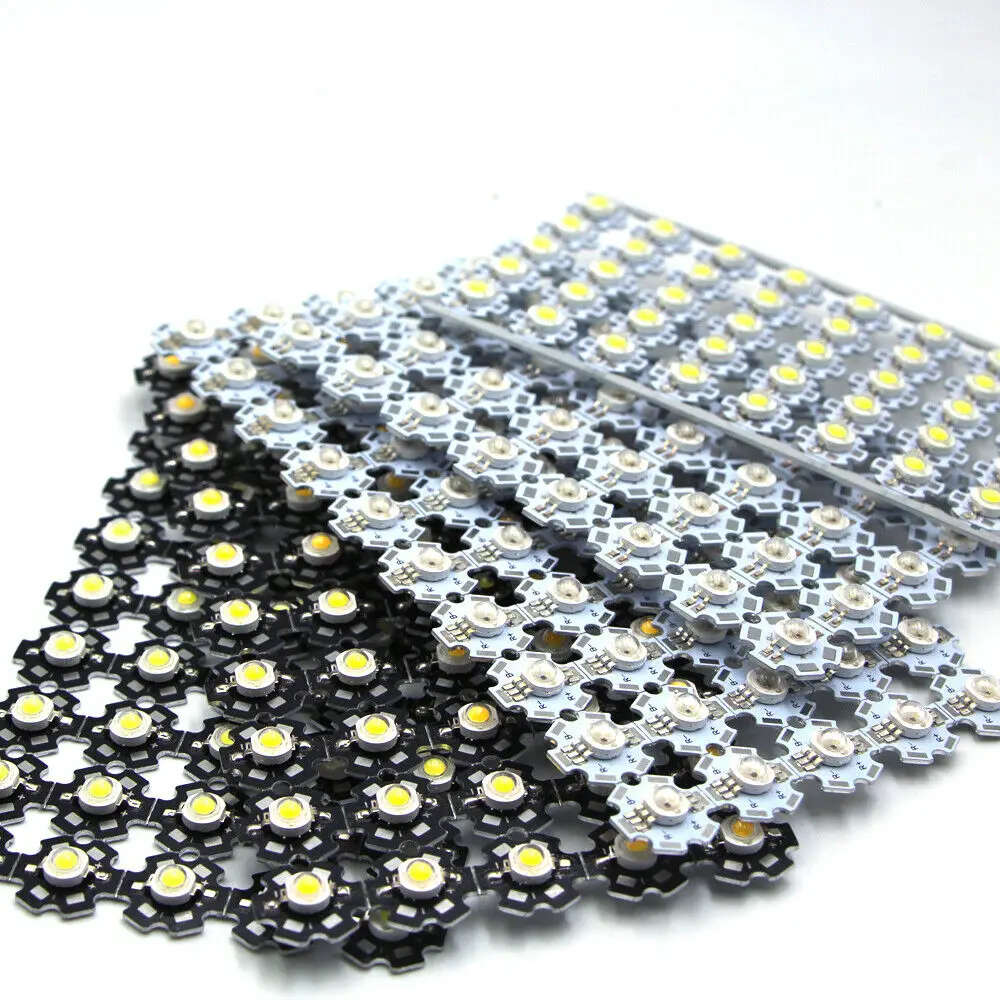 10pcs 1W 3W High Power warm white/cool white /natural white/red/green/Blue/Royal blue IR LED with 20mm star pcb