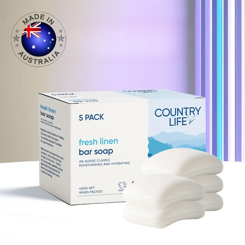 

Fresh Scent Soap 5-Pack 450g, Family Value Set for Hand Washing & Bathing, Australia