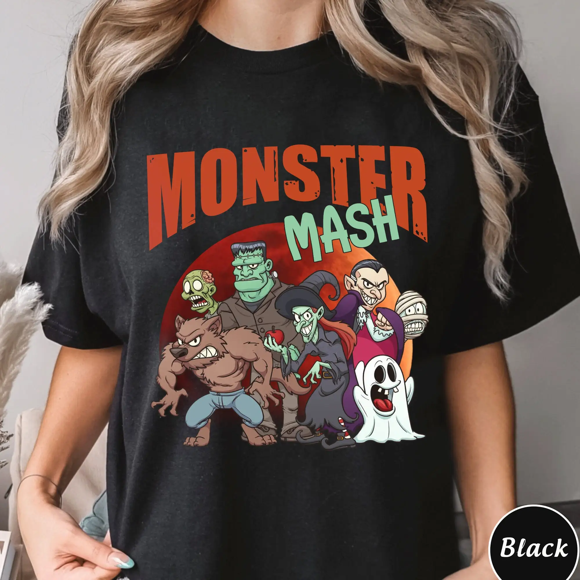 Retro Halloween Monster Mash T Shirt Vintage Cute