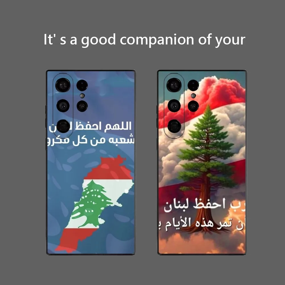 Lebanese flag map passport Phone Case for Samsung Galaxy S25 Ultra S22 S23 S24 Ultra S21 S20 5G Protective Soft Silicone TPU Fun