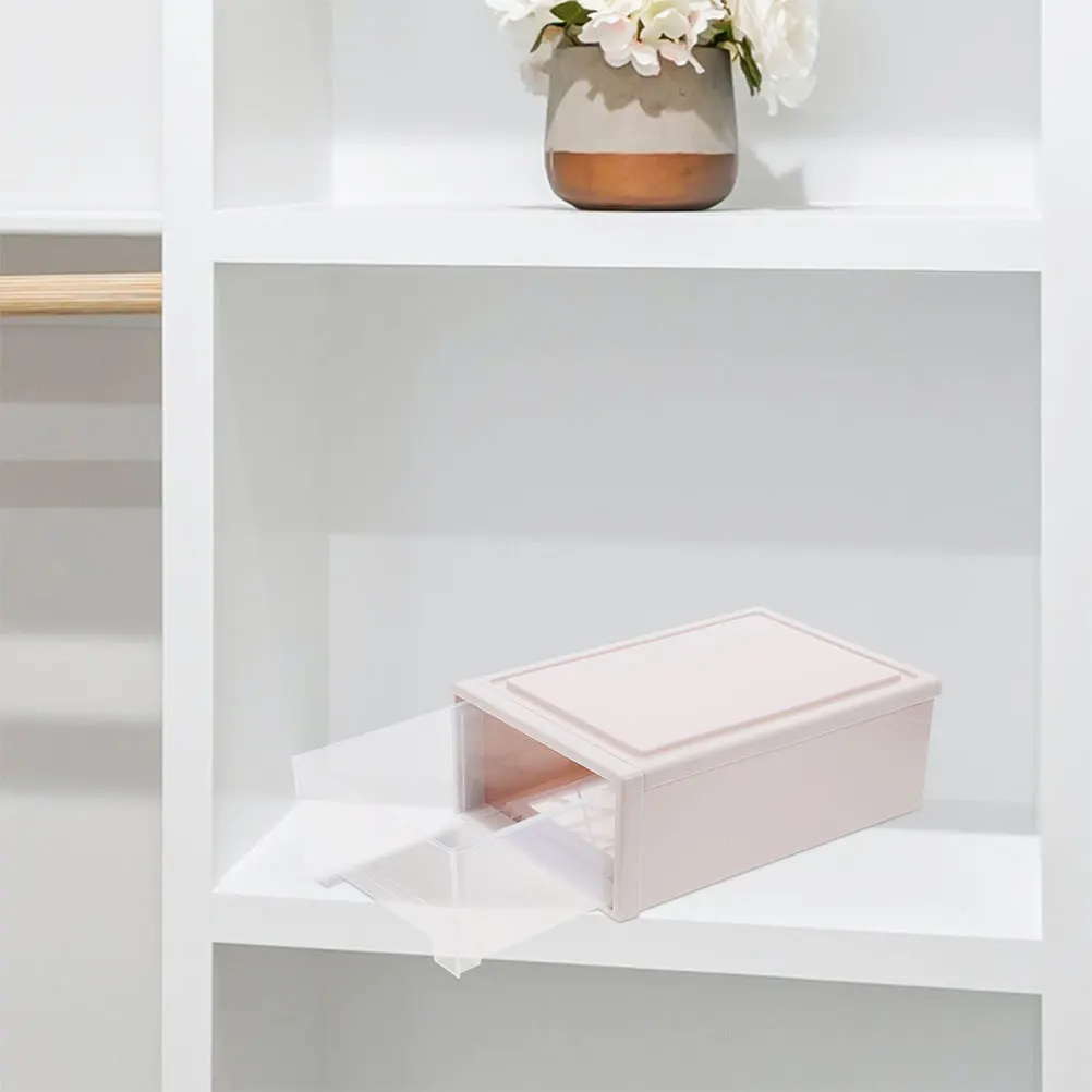 

2pcs Stackable Storage Drawers Large Capacity Transparent Window Desktop Organizer For Cosmetics Bedroom Bathroom Sundries