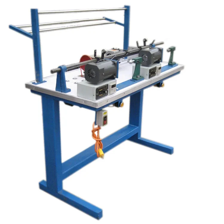 

Electric Winding Machine Two Reels Heads with Tension Pay-off Frame for Elastic Rope Manufacturing Equipment