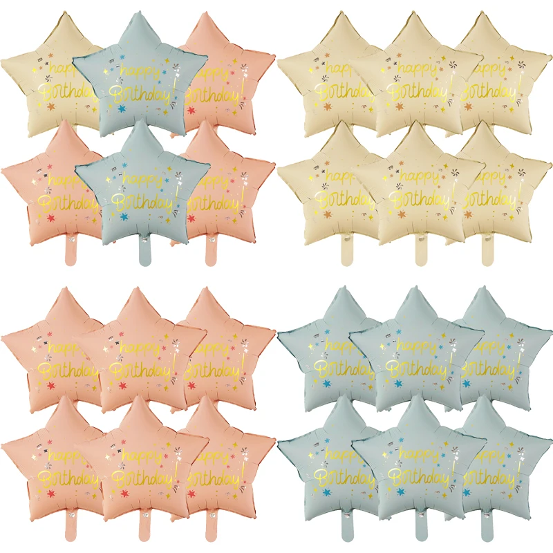 

6Pcs 18 Inch Pentagram Foil Balloon Baby Shower Wedding Children Birthday Party Decoration Children Balloon Globos