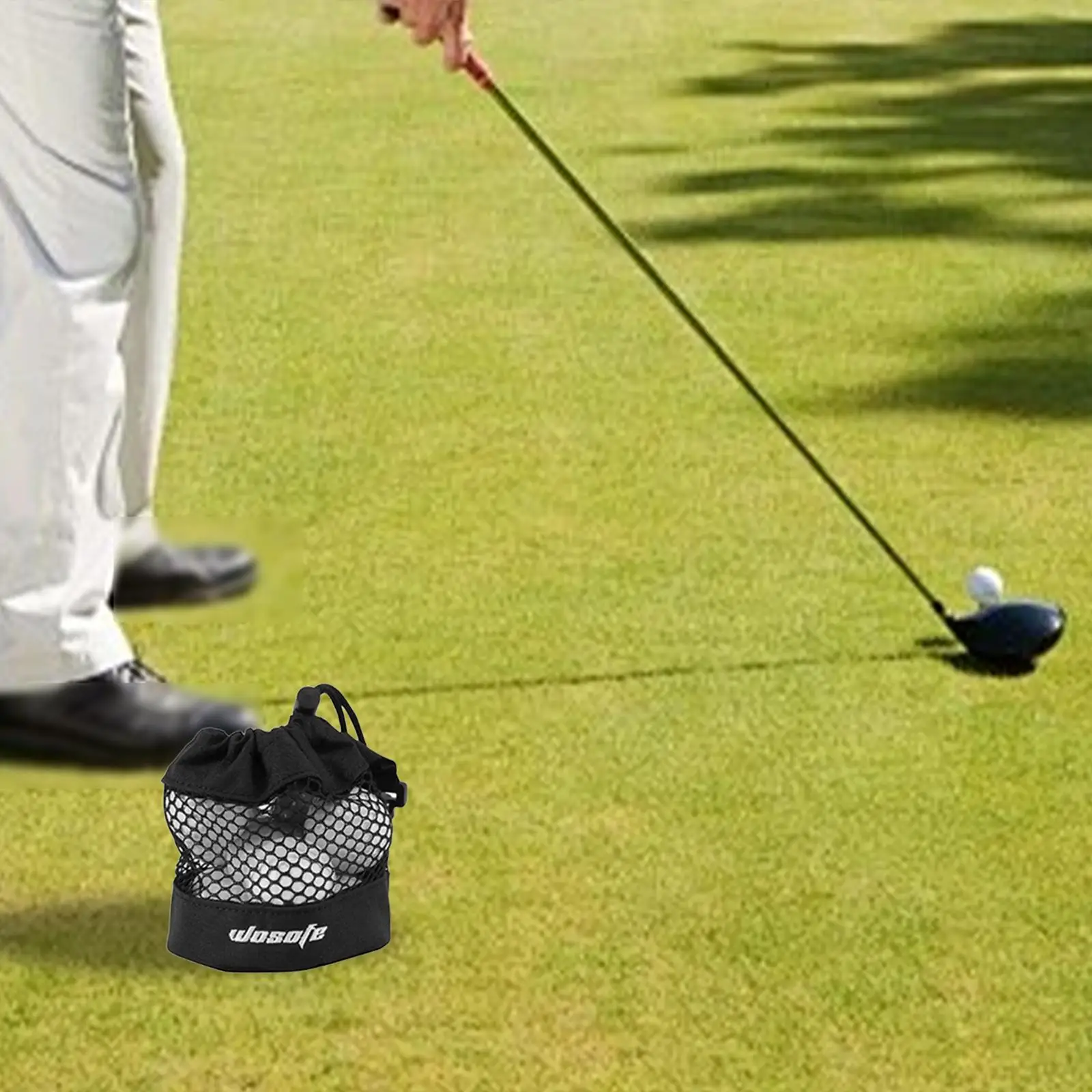 

Lightweight Nylon Mesh Golf Ball Pouch Bag Organizer Golf Accessories Sport for Golf Stand Bag Storage