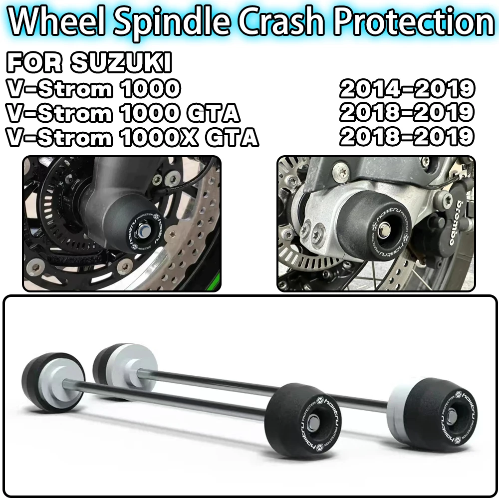 

For SUZUKI V-Strom 1000 V-Strom 1000 GTA / 1000X GTA 2014-2019 Motorcycle accessories Front Rear Wheel Spindle Crash Protection