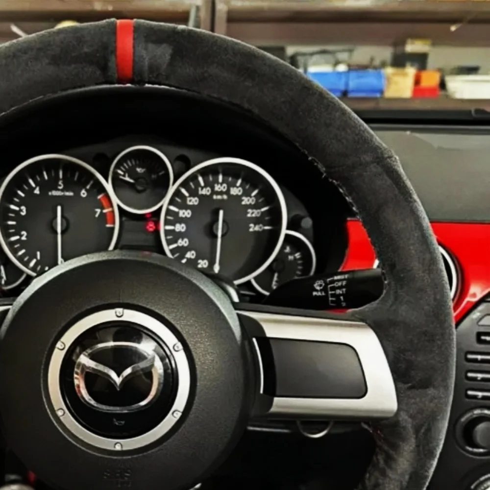 Funda De Volante De Microfibra Para Mazda MX-5, Miata, RX-8 Y CX-7 (2007-2014) | Antideslizante Y Transpirable